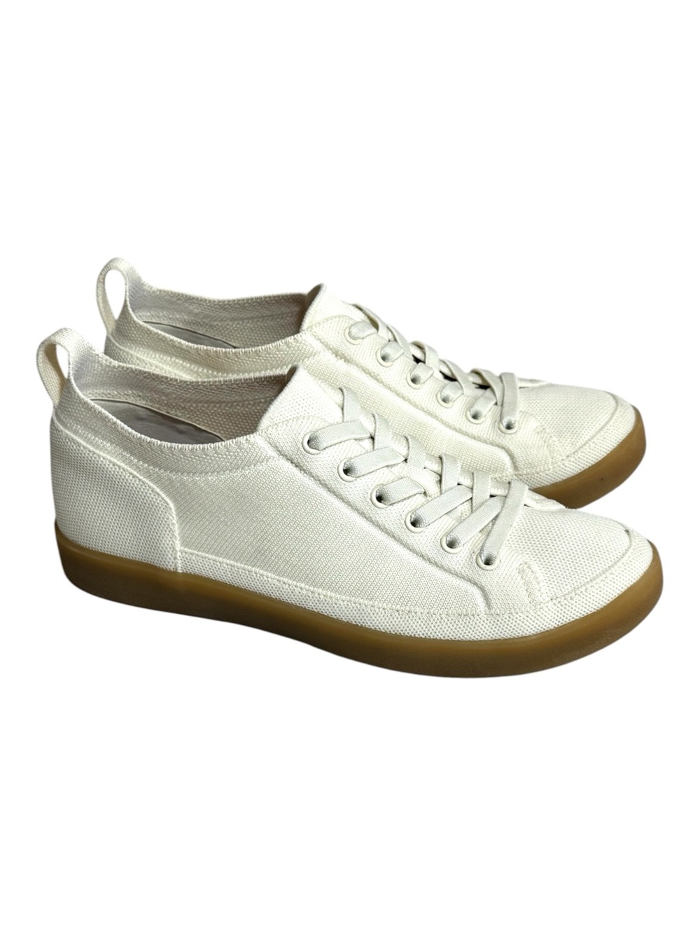 Vionic Winny Knit Slip-On Sneakers Ivory White Gum Sole Size 9.5
